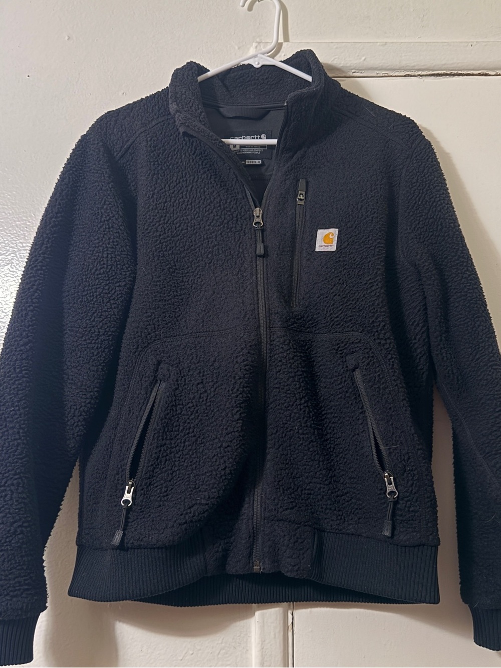 Carhartt Women's Medium Sherpa Fleece Jacket Black Full Zip 103913-W Workwear
